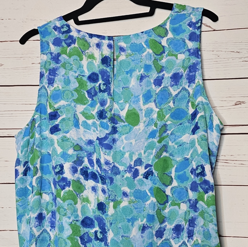 Rachel Zoe Tie Waist Watercolor Sleeveless Top - Picture 11 of 11